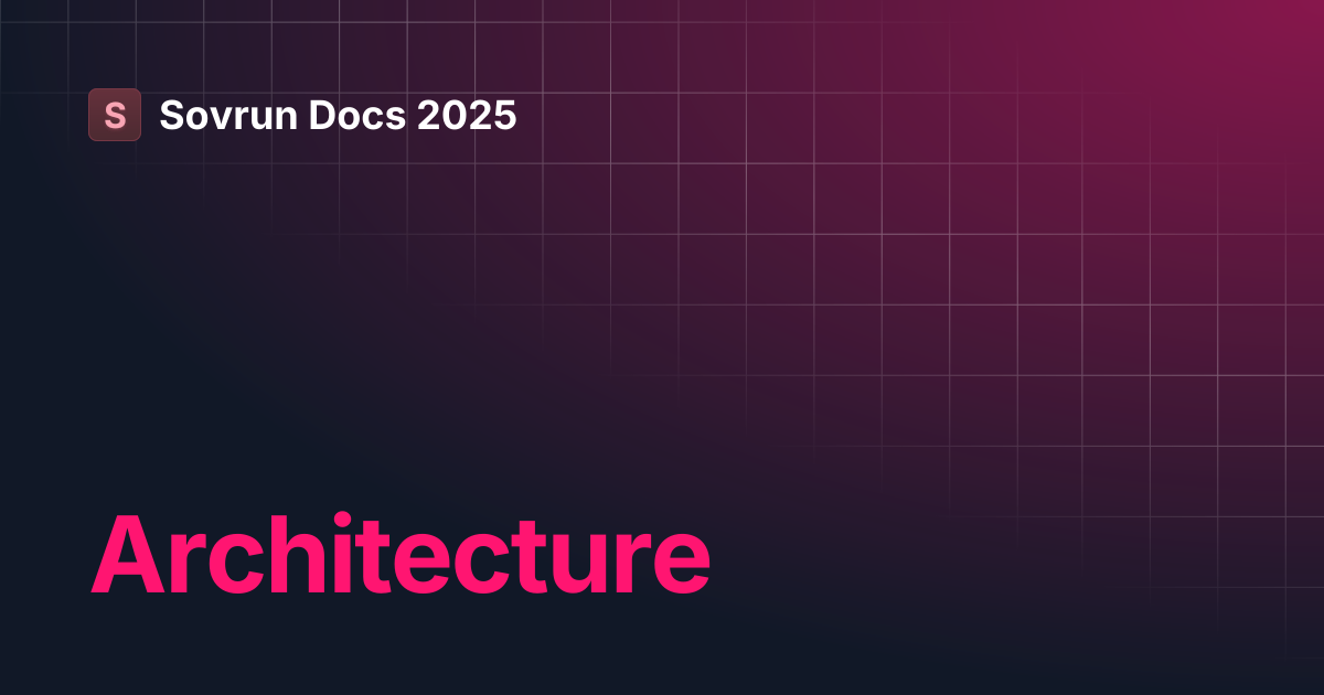 Architecture | Sovrun Docs 2025